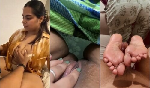 Desi BBW Girl Shows and Footjob