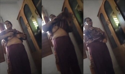 Desi Mom Boobs Video Capture By Son