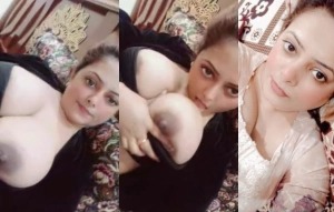 Horny Bhabhi Sucking Her Boobs